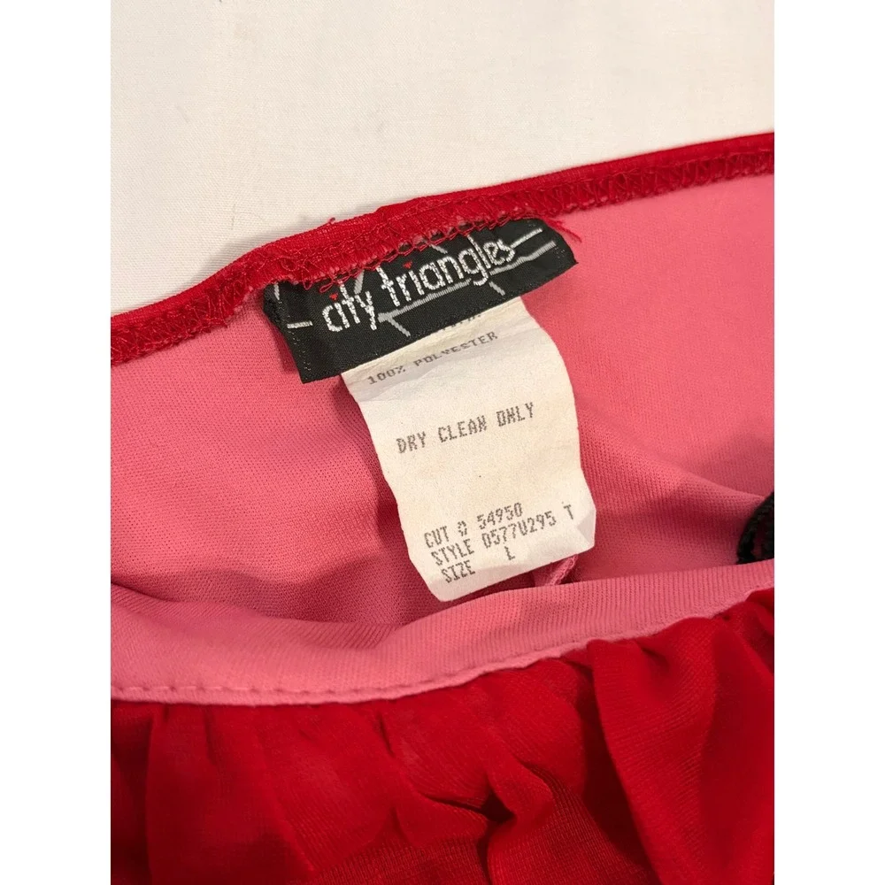 City Triangles Gorgeous Vintage Red Halter Gown with red beaded detailing